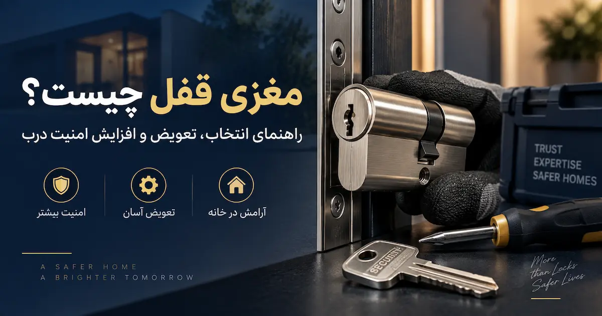 مغزی قفل چیست؟ راهنمای انتخاب، تعویض و افزایش امنیت درب